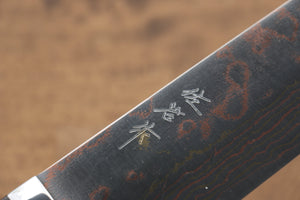 佐治 武士 青ニ鋼 有色ダマスカス 牛刀包丁 和包丁 270mm アイアンウッド柄 - 清助刃物