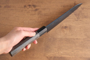 清助 SK-85鋼 イオンプレーティング 鎚目 三徳包丁 和包丁 180mm グレー合板柄 - 清助刃物
