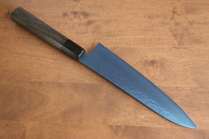清助 SK-85鋼 イオンプレーティング 鎚目 牛刀包丁 和包丁 210mm グレー合板柄 - 清助刃物
