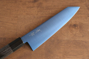清助 SK-85鋼 イオンプレーティング 切付三徳包丁 和包丁 180mm グレー合板柄 - 清助刃物