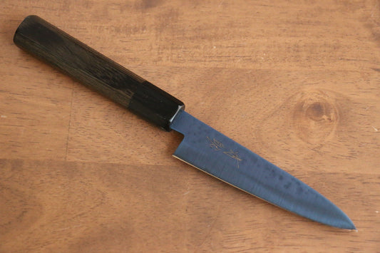 清助 SK-85鋼 イオンプレーティング 鎚目 ペティーナイフ  120mm グレー合板柄 - 清助刃物