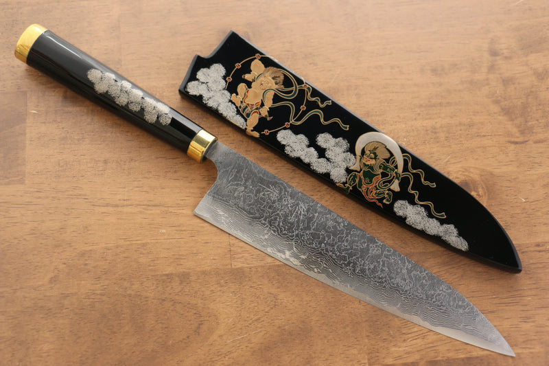 佐治 武士 R2/SG2 ダイヤモンド仕上げ 牛刀包丁 240mm 蒔絵(風神