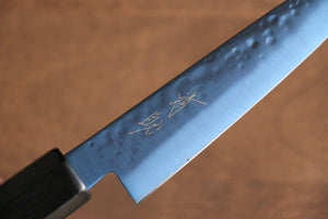 清助 SK-85鋼 イオンプレーティング 鎚目 ペティーナイフ 和包丁 120mm グレー合板柄 - 清助刃物