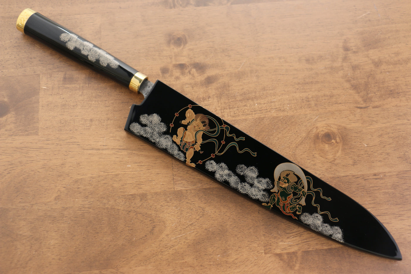 佐治 武士 R2/SG2 ダイヤモンド仕上げ 牛刀包丁 210mm 蒔絵(風神