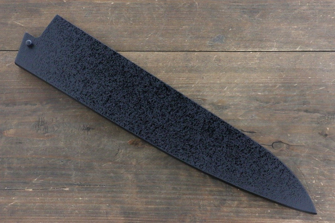 黒石目鞘 牛刀包丁用  黒合板 ピン付き 300mm - 清助刃物