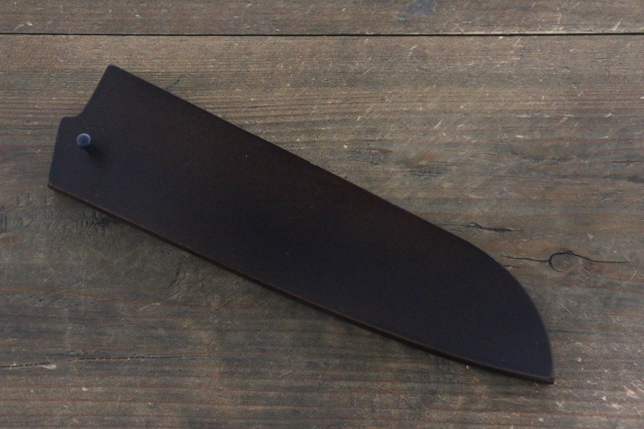 茶色塗り鞘 三徳包丁用  黒合板ピン付き 180mm - 清助刃物