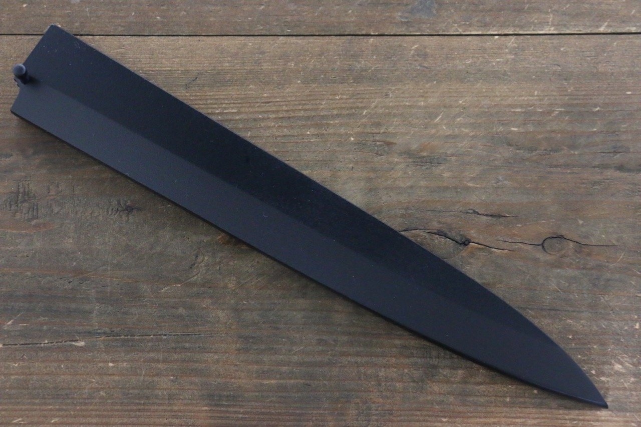 黒塗り鞘 柳刃包丁用  黒合板ピン付き 240mm - 清助刃物