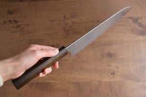 加藤 義実 青スーパー鋼 梨地 牛刀包丁 和包丁 240mm エンジュ漆塗り(黒）柄 - 清助刃物
