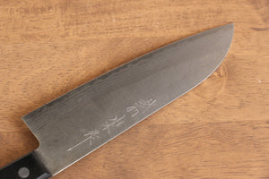 山本 直 SRS13 梨地 ダマスカス 三徳包丁  170mm 黒合板柄 - 清助刃物