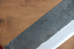 清助 胡桃 青紙 黒打 薄刃包丁  165mm ウォルナット (両側赤口輪)柄 - 清助刃物