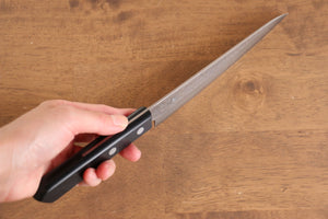山本 直 銀三鋼 鎚目 ペティーナイフ 和包丁 160mm 黒合板柄 - 清助刃物