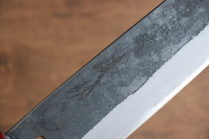 清助 胡桃 青紙 黒打 文化包丁  180mm ウォルナット (両側赤口輪)柄 - 清助刃物
