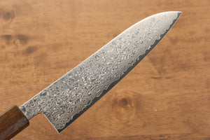 清助 ZA-18 鏡面仕上げ ダマスカス 三徳包丁 和包丁 180mm 樫柄 - 清助刃物