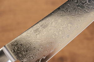 清助 鏡 AUS10 鏡面仕上げ ダマスカス 牛刀包丁 和包丁 180mm 黒合板柄 - 清助刃物