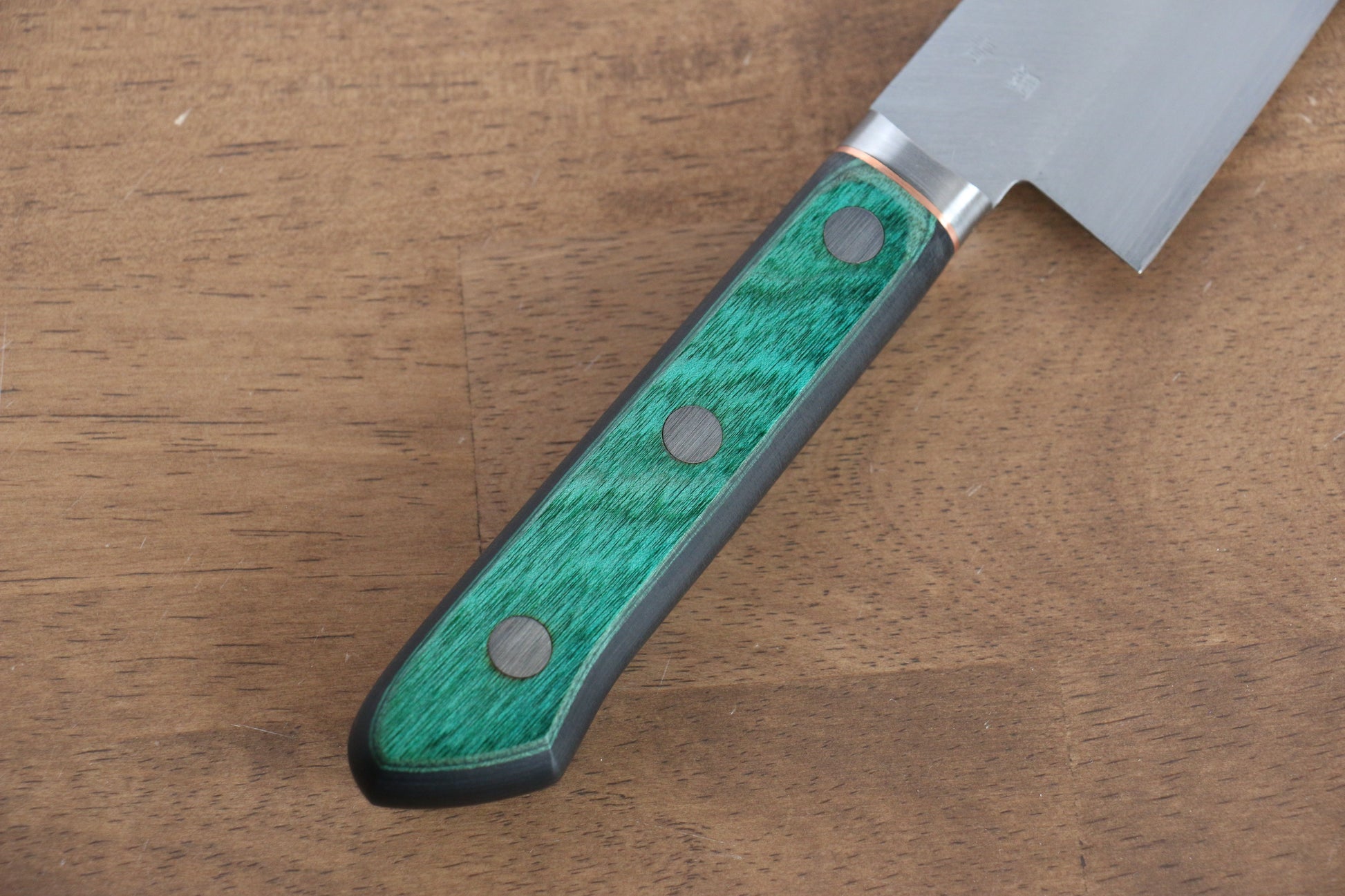堺 菊守 青一鋼 牛刀包丁 和包丁 175mm 緑合板柄 - 清助刃物