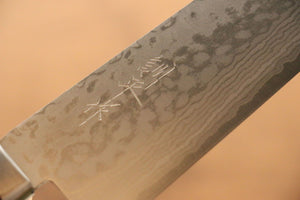 訓平 彩流（さいりゅう） V金10号 ダマスカス 三徳包丁 和包丁 170mm マホガニー柄 - 清助刃物