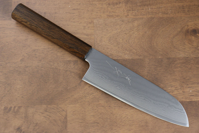 清助 V金10号 63層ダマスカス 三徳包丁 和包丁 170mm 樫柄