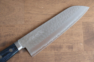 訓平 刻流（こくりゅう） V金10号 鎚目 三徳包丁  170mm 合板 (紺色)柄 - 清助刃物