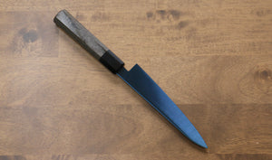 清助 SK-85鋼 イオンプレーティング 磨き仕上げ ペティーナイフ 和包丁 150mm グレー合板柄 - 清助刃物