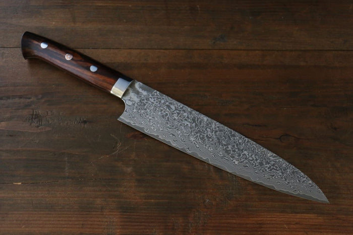 佐治 武士 R2/SG2 黒ダマスカス 牛刀包丁 和包丁 210mm アイアンウッド柄