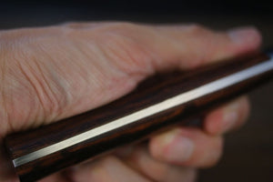 佐治 武士 R2/SG2 黒ダマスカス 牛刀包丁 和包丁 210mm アイアンウッド柄 - 清助刃物