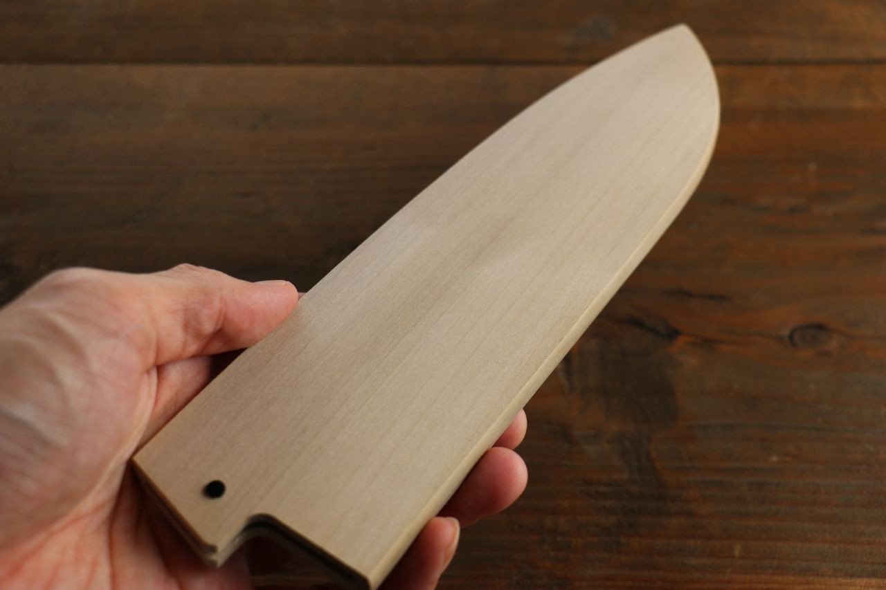 Magnolia Saya Sheath for Santoku Knife with Plywood Pin 180mm - 清助刃物