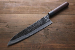 安立 勝重 青スーパー鋼 牛刀包丁 和包丁 240mm 紫檀柄 - 清助刃物