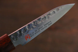 伊勢屋 V金10号 ダマスカス パーリングナイフ 和包丁 76mm - 清助刃物