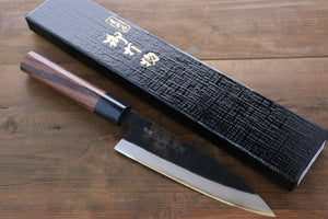 岩井 貴行 青ニ鋼 黒打 舟行包丁 和包丁 165mm 紫檀柄 - 清助刃物